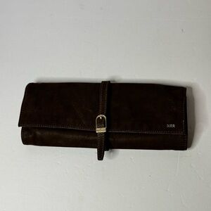 Vintage Womens Leather Jewelry Travel Case
